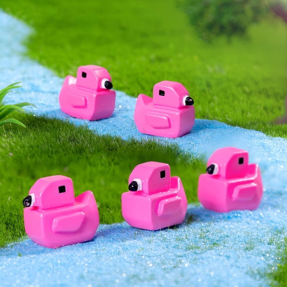 PENIKOKO 30Pcs Small Resin Flamingo Decor Figurines Rosy Color for Desktop and Indoor Decoration