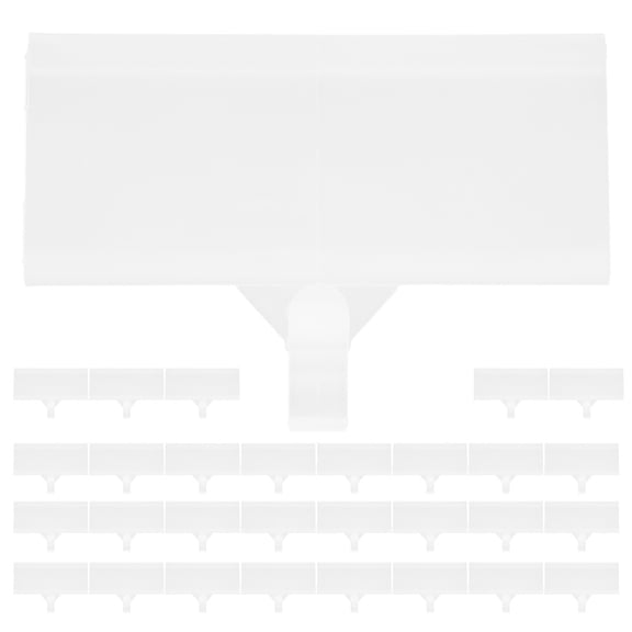 PENIKOKO 30pcs Clear Plastic Hanger Labels for Easy Storage, Ideal for Supermarkets, Retail, and Organizing Clothes