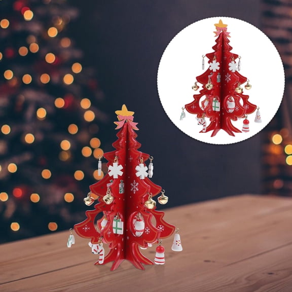 PENIKOKO 3D Christmas Tree Ornament Artificial Xmas Tree Decor 1Pcs