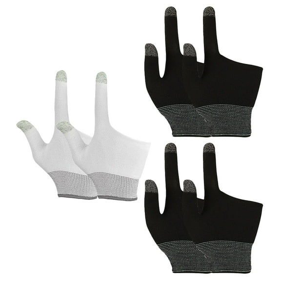 PENIKOKO 3 Pairs Mobile Gaming Gloves, Soft Breathable Two-Finger Touchscreen Gloves for Phone and Tablet