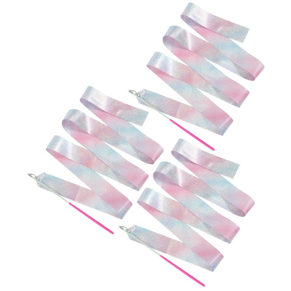 PENIKOKO Fitness Gymnastics Ribbon Set with Portable Handles, 3 Pieces for Exercise and Dance