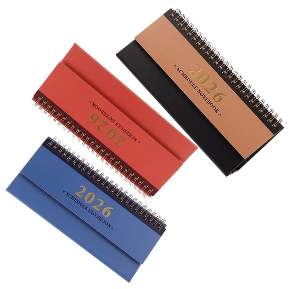 PENIKOKO 3-Piece 2026 Daily Desk Calendar Set in Various Colors for Office, Home Use and Efficient Time Management