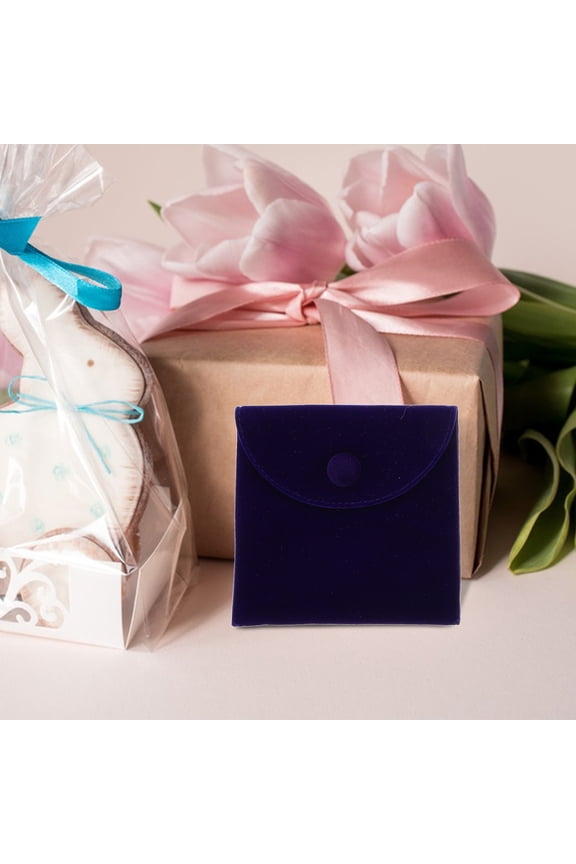 3-Piece Dark Jewelry Travel Organizer Bag with Snap Button Closure for Necklace and Bracelet Storage