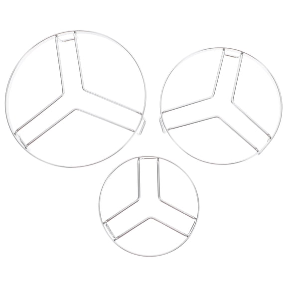 PENIKOKO 3-Piece Stainless Steel Kitchen Steaming Rack Set with Design for Food Steamer