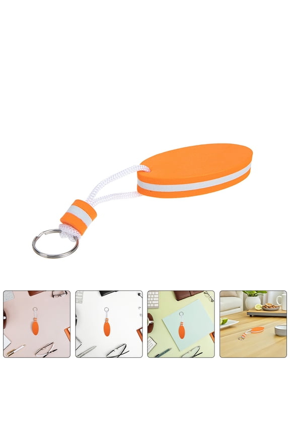 3-Pack Marine Floating Keychain Surfboard Pendant Oval Shape for Boating Fishing Outdoor Water Sports