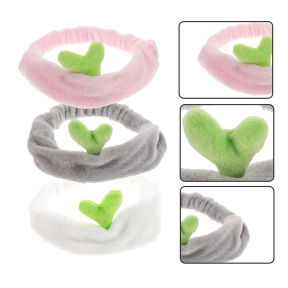 PENIKOKO 3Pcs Multifunctional Elastic Hair Hoops Female Spa Headband for Sports Makeup and Face Washing