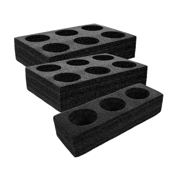 PENIKOKO 3-Piece Multi-Hole Cup Holder Set with EPE Foam, Spill-Resistant Drink Holder for Takeout and Travel