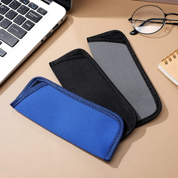 PENIKOKO 3-Pack Small Eyeglass Cases EVA Protective Travel Sleeves Lightweight Multi-Color