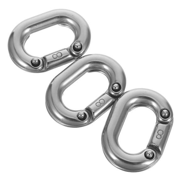 PENIKOKO 3-Piece Marine Grade Stainless Steel Chain Link Set for Load Bearing and Adjustable Boating Gear Accessories