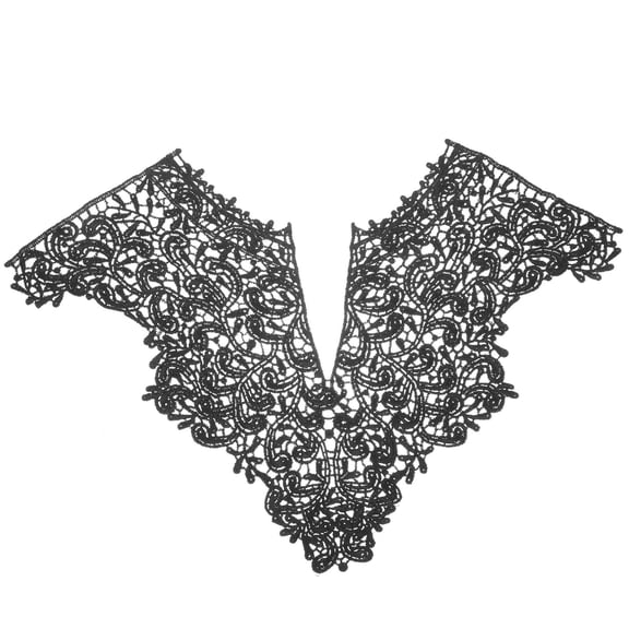 PENIKOKO 3D Stand Collar with Floral Water Soluble Embroidery Lace for