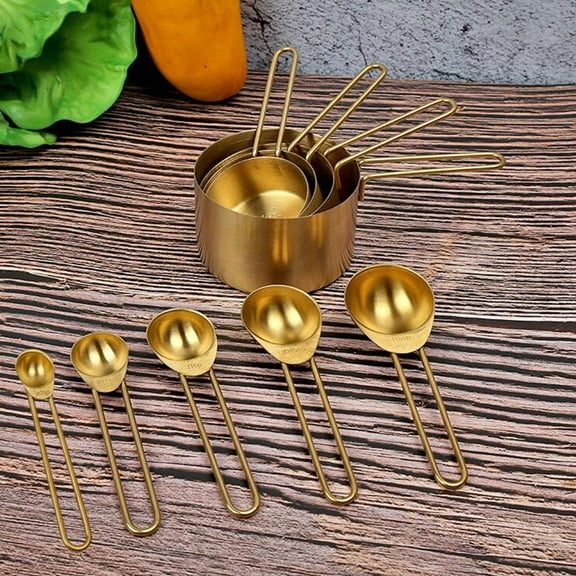 PENIKOKO 4-Piece Stainless Steel Measuring Cups Set for Kitchen Baking Cooking with Easy-to-Read Markings