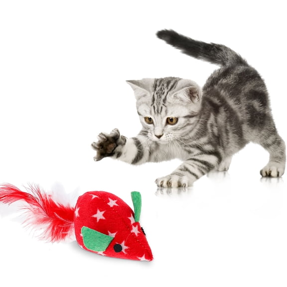 PENIKOKO 4 Pcs Funny Cat Toys Cat Enrichment Toys Plush for Indoor Playtime