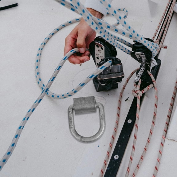 PENIKOKO 4 Pcs Steel D Rings Weld On Tie Down Anchor For Trailer Truck Cargo Applications