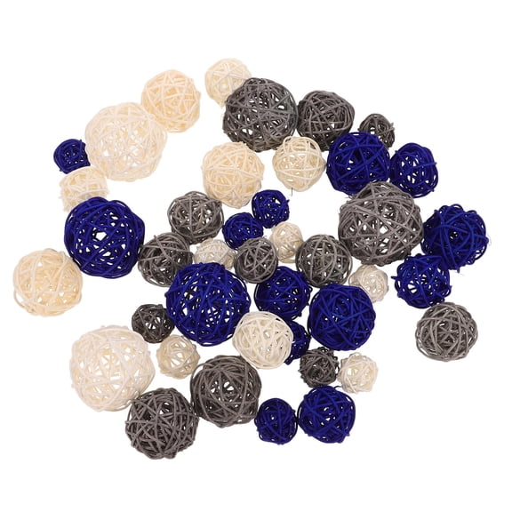 PENIKOKO 42Pcs Rattan Balls Decorative Vase Fillers Assorted Colors for Creative DIY Crafts and Home Decor