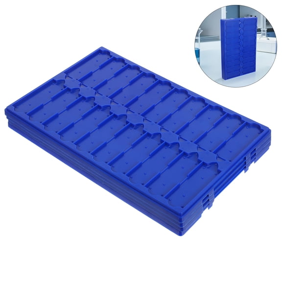 PENIKOKO 4Pcs Blue Microscope Slide Storage Case with Integrated Workstation for Efficient Lab Slide Processing