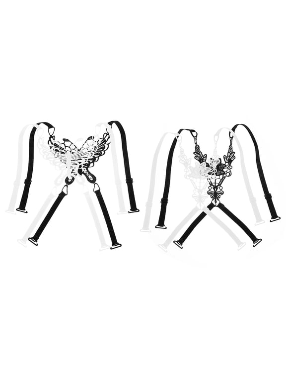 4-Pack Adjustable Bra Straps for Women, Anti- , Decorative & Removable Lingerie Accessories, 18.7x4.9x0.2in