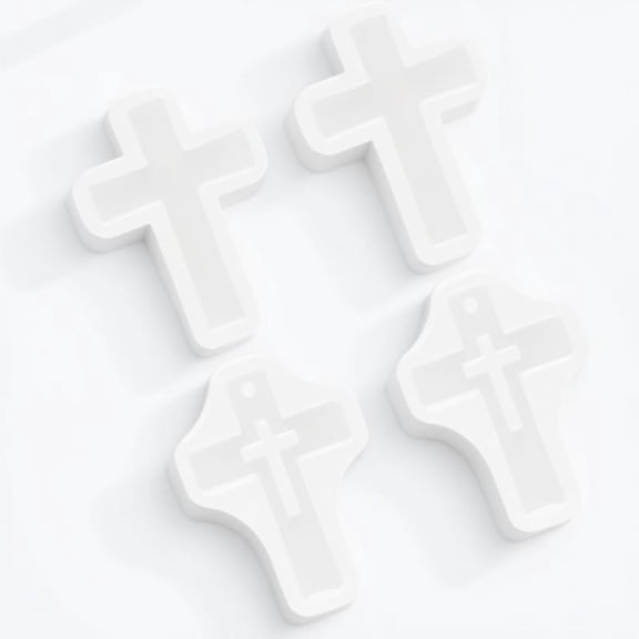 PENIKOKO 4Pcs Crystal Glue Mould White for Pendant Making DIY Resin Craft Practice Use