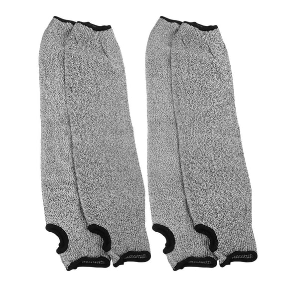 PENIKOKO 4Pcs Cut Resistant Grey Arm Sleeves with Thumb Hole for Welding Metalwork and Gardening Tasks