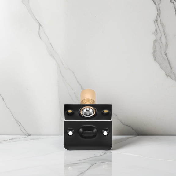 PENIKOKO 4Pcs Door Catches Hardware in Black with Metal Construction for Cabinets