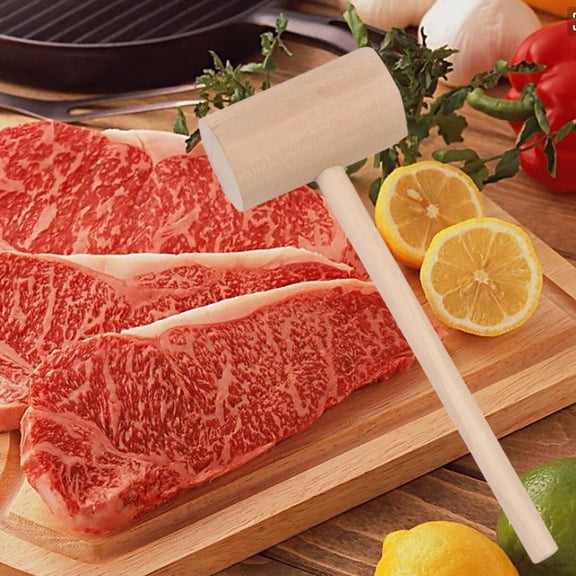 PENIKOKO 4-Piece Dual Sided Meat Tenderizer Hammer Set with Ergonomic Handle for Kitchen Cooking and Grilling