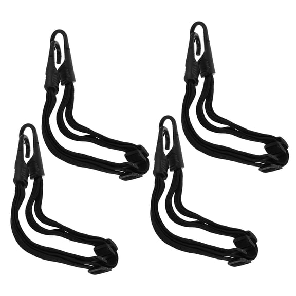 PENIKOKO 4-Pack Black Elastic Luggage Straps with Rubber Grip to Prevent Sliding and Falling During Travel