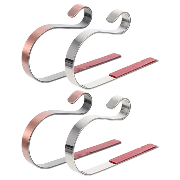 PENIKOKO 4Pcs Metal Christmas Stocking Holder Hooks Xmas Stocking Hangers for Fireplace and Window