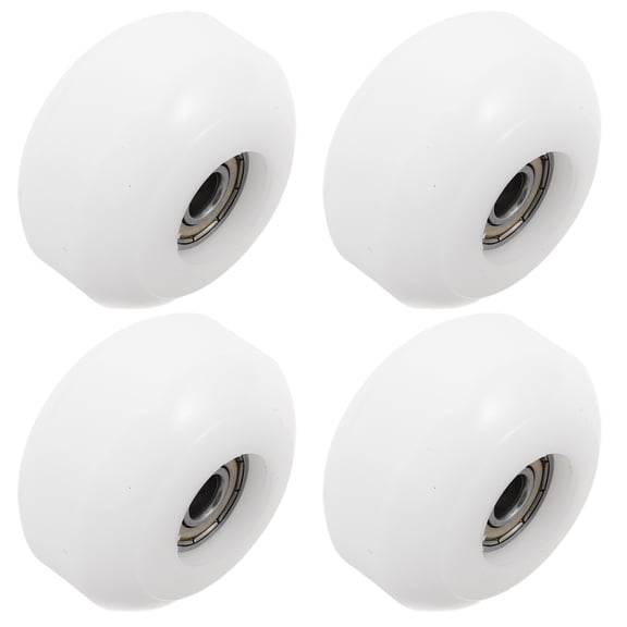 PENIKOKO 4-Pack Soft PU Skateboard Cruiser Wheels with Bearings for and Tricks, White
