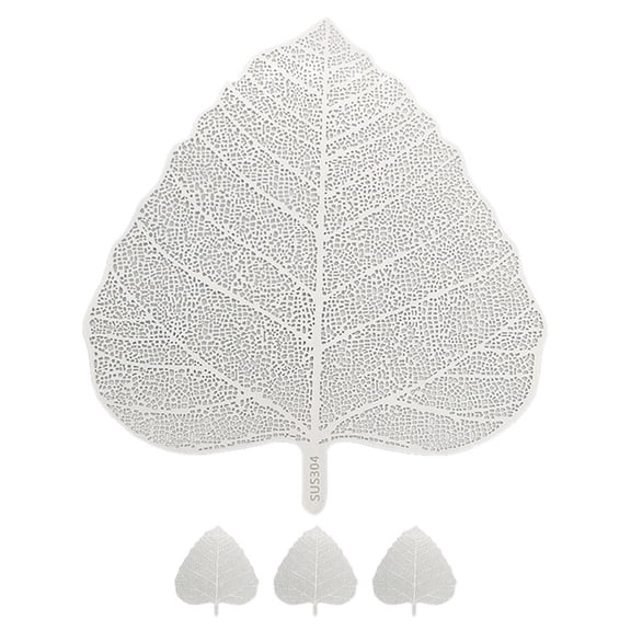 PENIKOKO 4Pcs Tea Infusers for Tea Lovers and Dregs Separation in Leaf Shape Silver