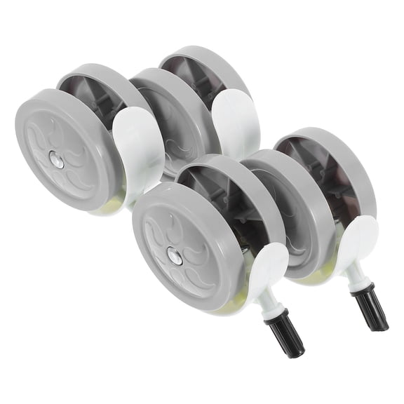 PENIKOKO 4-Pack Light Grey Walker Casters with , Wear-Resistant Design for Travel and Bed Use