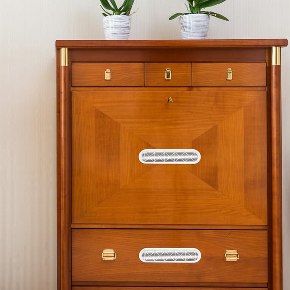 PENIKOKO 4-Pack White Plastic Vent Covers for Home Ceiling and Cabinet Air Ventilation Panels with Modern Design