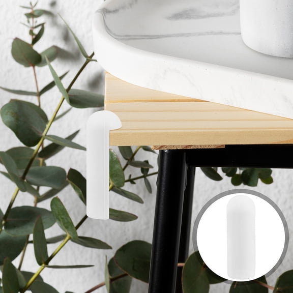 PENIKOKO 4-Pack White Silicone Corner Protectors for Furniture Safety, Soft, Flexible, and Easy to Install and Store