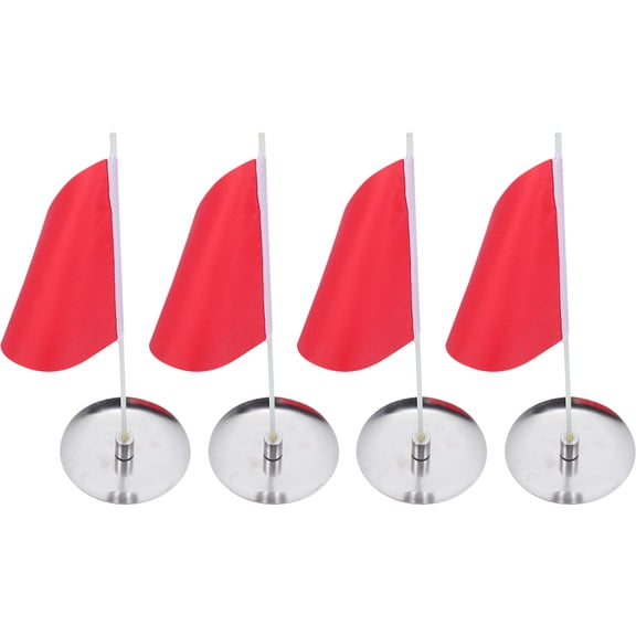 PENIKOKO 4Sets Golf Hole Cup and Flag Set Red Durable Design for Indoor and Outdoor Putting Practice