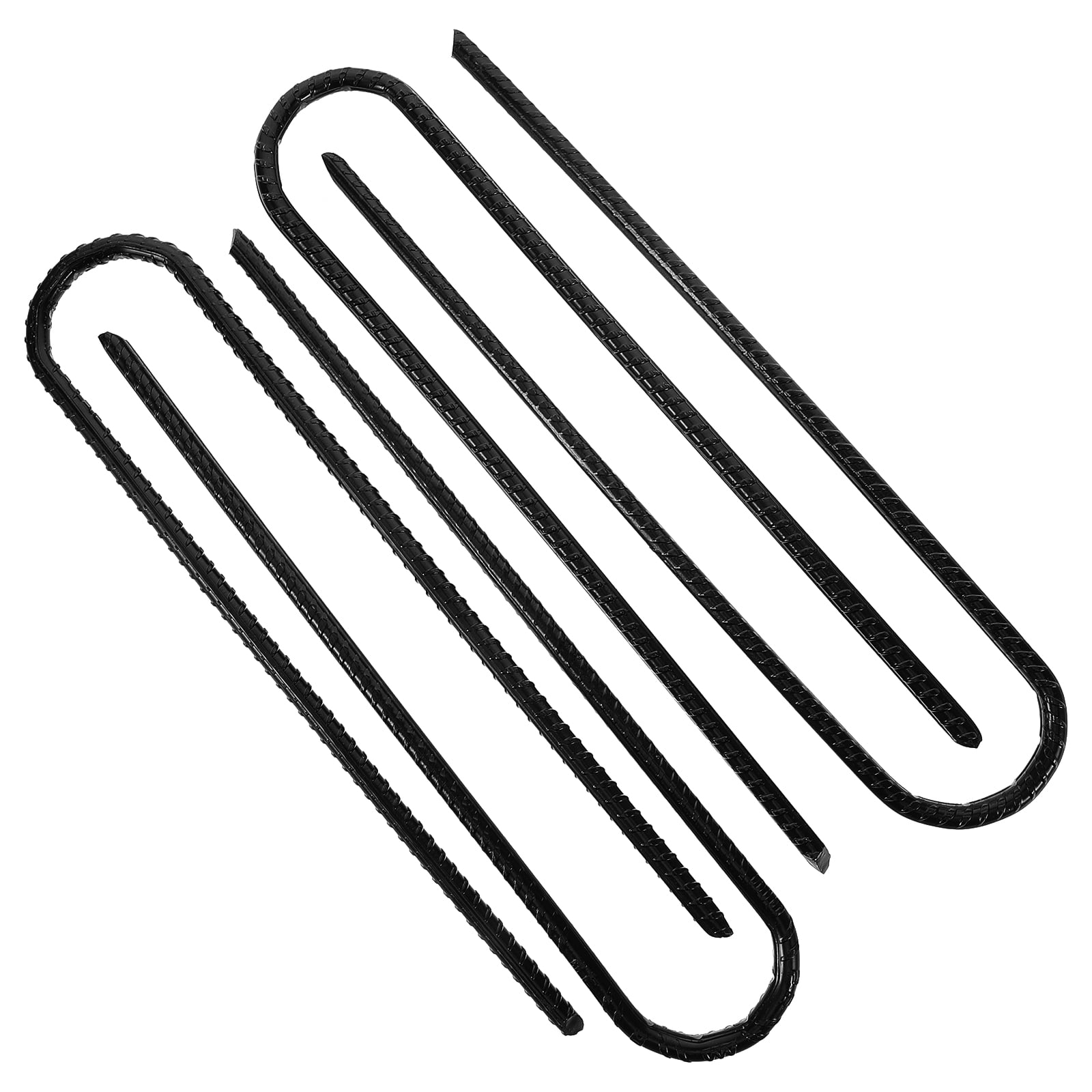 PENIKOKO 4-Pack Black Heavy Duty 10in Steel Stakes for Garden Tents, Fences, Tarps, and Ground Pegs