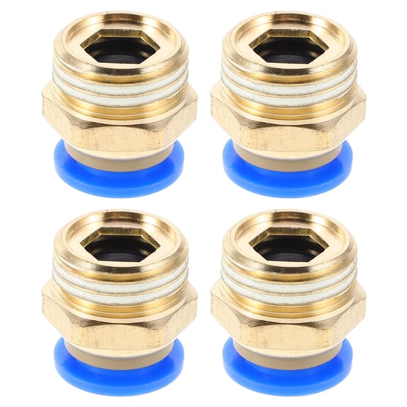 PENIKOKO Set of 4 Copper Quick Connectors for Pneumatic Fittings, Hose Couplers