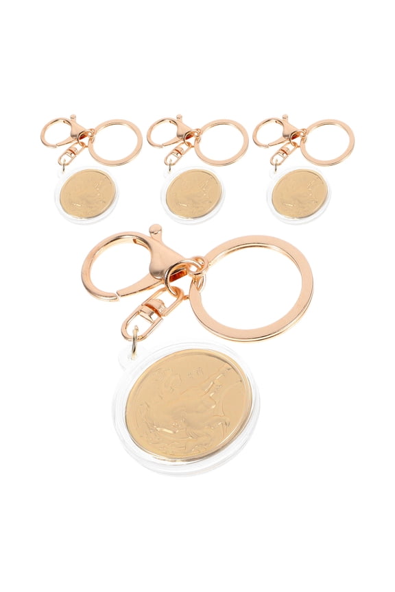 4-Piece Zodiac Keychain Set with Horse Acrylic Charms for Purse, Bag, and Everyday Accessories