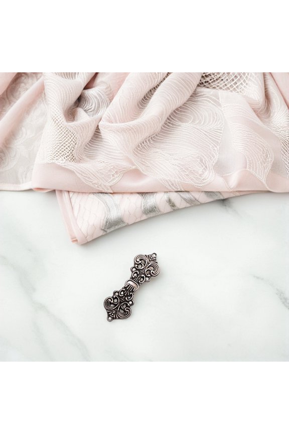 5 Pairs of Vintage Shawl Buckle Golden Alloy Fabric Clipping for