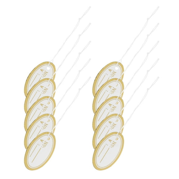 PENIKOKO 500Pcs Writable Kraft Paper Tags with String, Price Labels for Jewelry, Inventory, , and Craft Use