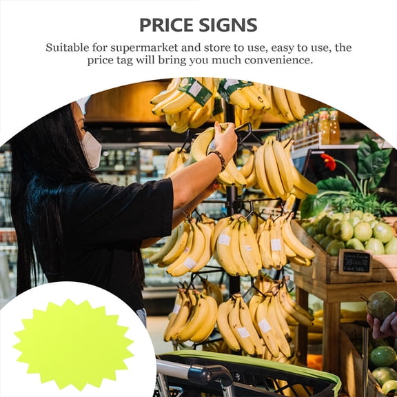 PENIKOKO 50Pcs Cards Shaped Price Paper for Retail and Supermarket Sale