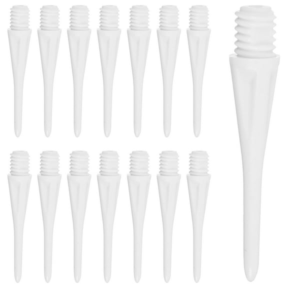 PENIKOKO 50Pcs Dart Steel Tip Points Replacement Plastic White for Sports Enthusiasts and Dart Players