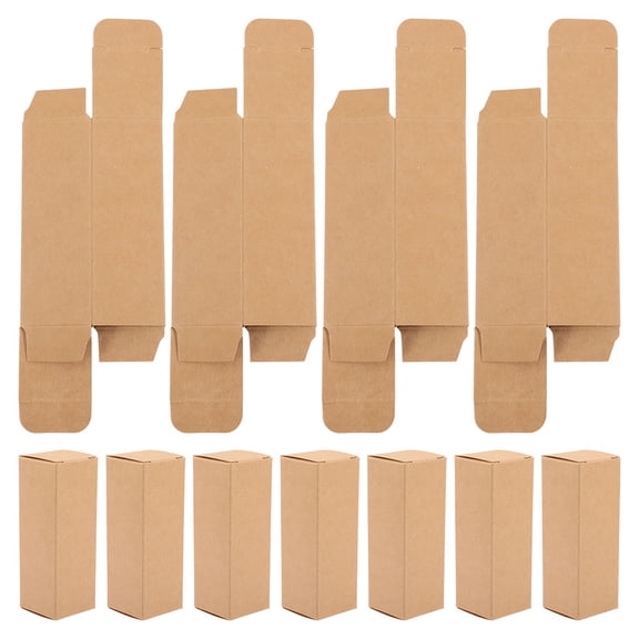 PENIKOKO 50Pcs Empty Lip Gloss Tubes with Kraft Paper Organizer, Light Brown, Travel-Friendly, Refillable Cosmetic Containers