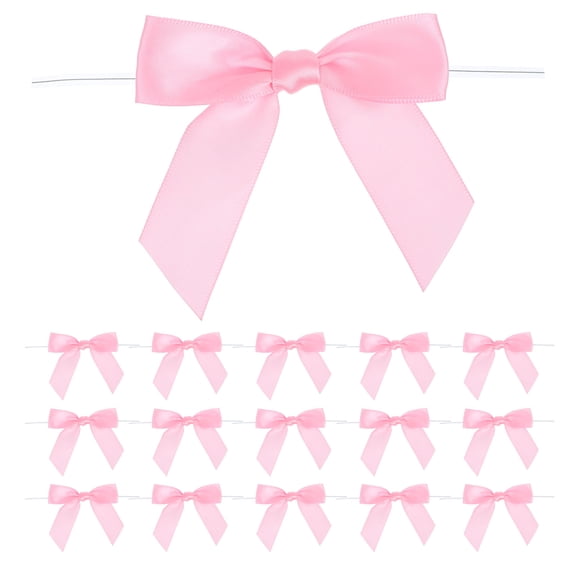 PENIKOKO 50Pcs Pink Polyester Bowknot Bows for with Elegant Design 13.00X9.00X1.00CM