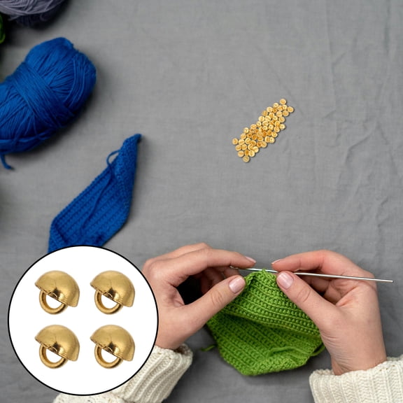 PENIKOKO 50 Pcs Small Metal Buttons Dome Design for Clothing Sewing Craft Projects Accessories