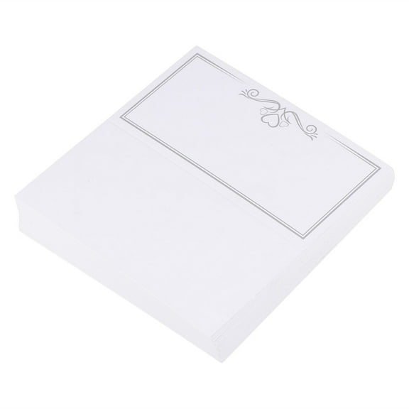 PENIKOKO 50Pcs Table Name Cards White Heart Shapes Seating Signs for Party Decorations