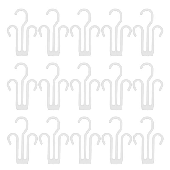 PENIKOKO 50Pcs White Shoe Hook Hangers Multifunctional Portable Drying Rack for Home and Outdoor Storage Organizer