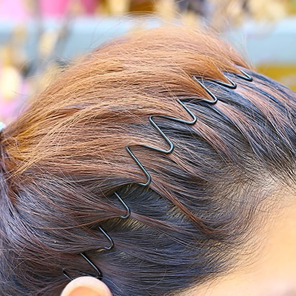 PENIKOKO 5Pcs Black Slicked-Back Hair Hoop Stretchy Headdress for Outdoor Sports and Daily Styling