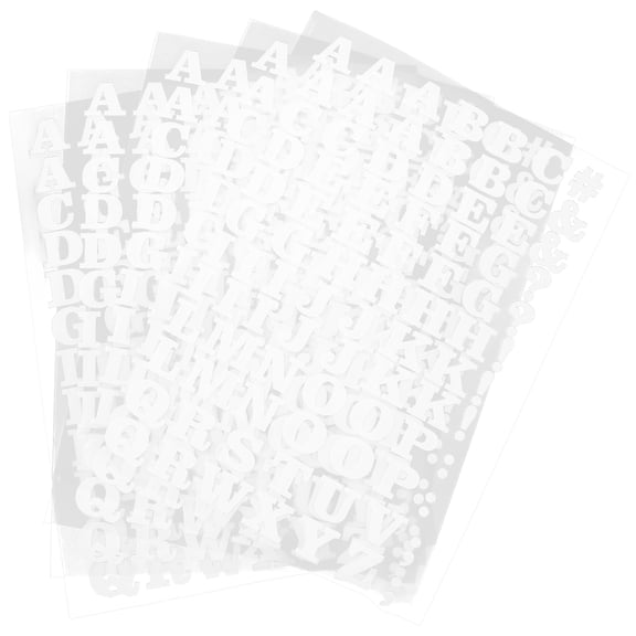 PENIKOKO 5Pcs Embroidered Clothing Patch White Rectangular for DIY Personalization