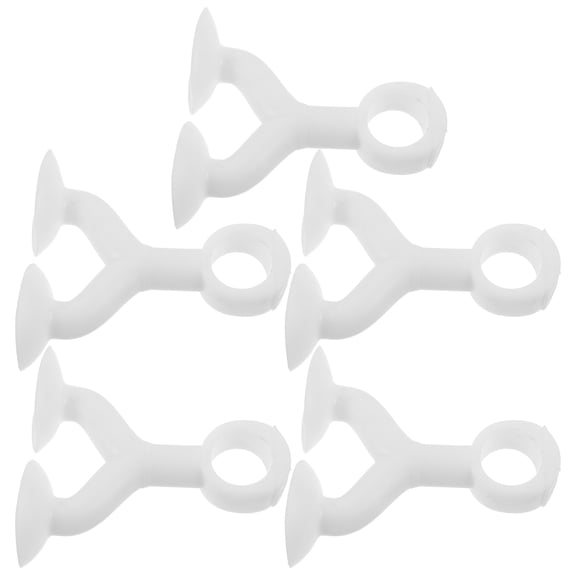 PENIKOKO 5Pcs White Silicone Door Stop Holder with Suction Cups No Drill Wall Shield Protector for Home