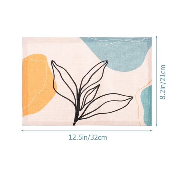 PENIKOKO 5pcs Rustic Style Washable Table Placemats for Dining Table, Scandinavian Design, Mats