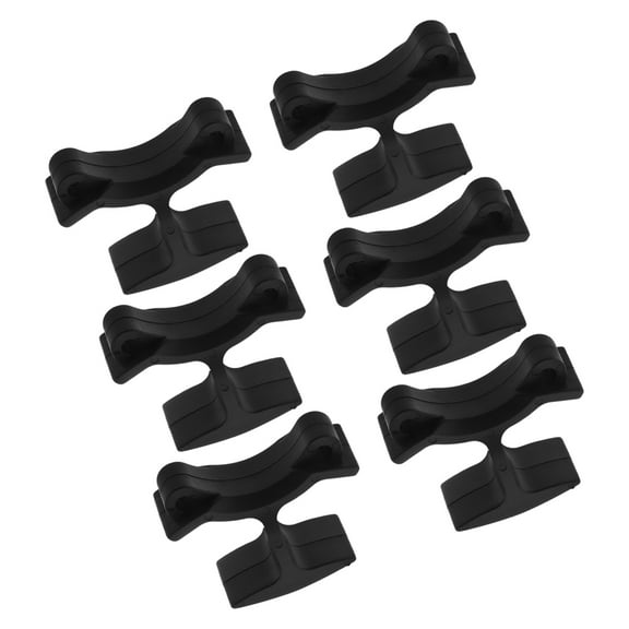 PENIKOKO 6PCS Hand Whistle Holder for Referees Black PVC for Training Activities and Emergency Use