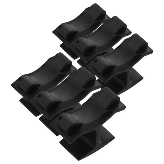 PENIKOKO 6-Pack Black PVC Handheld Whistle Holder for Referees, Training Sessions, Sports, and Emergency Use